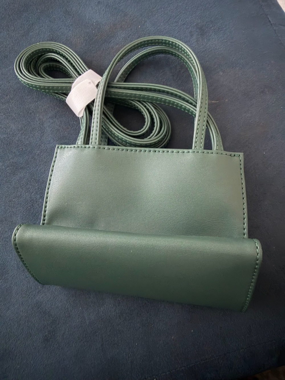 Telfar Olive Green Mini Bag with Embossed Logo - Picture 2 of 3